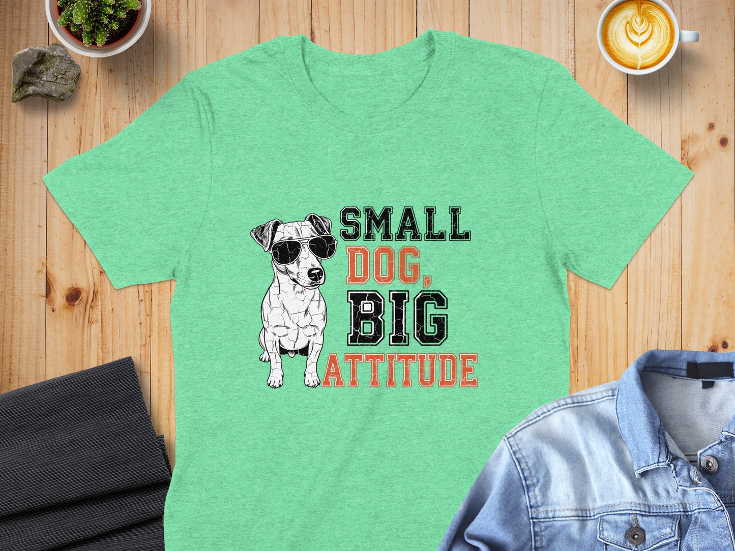 Small Dog Big Attitude Graphic T-Shirt product type