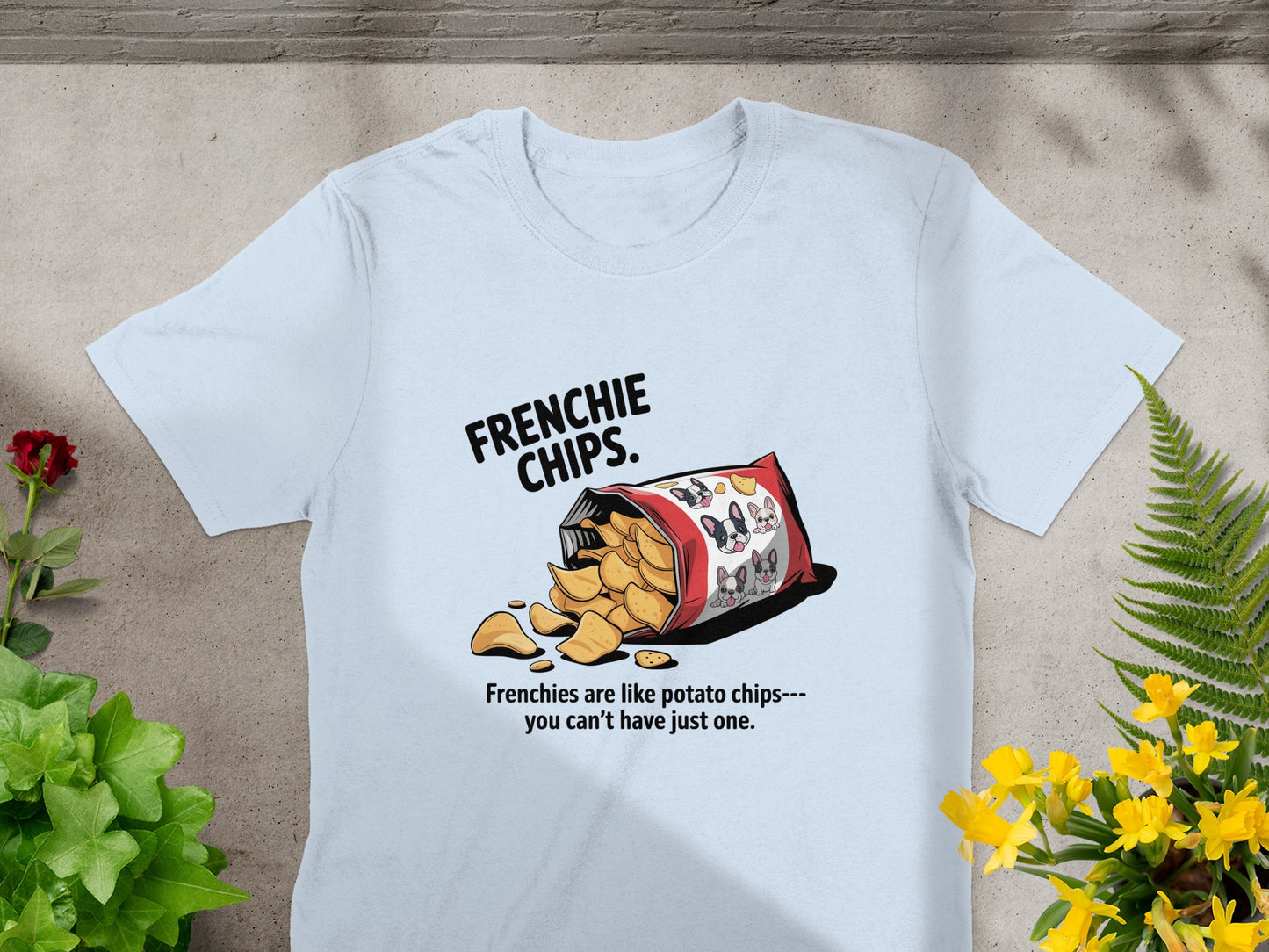 Frenchie Chips Fun Graphic Tee Unisex Apparel product type