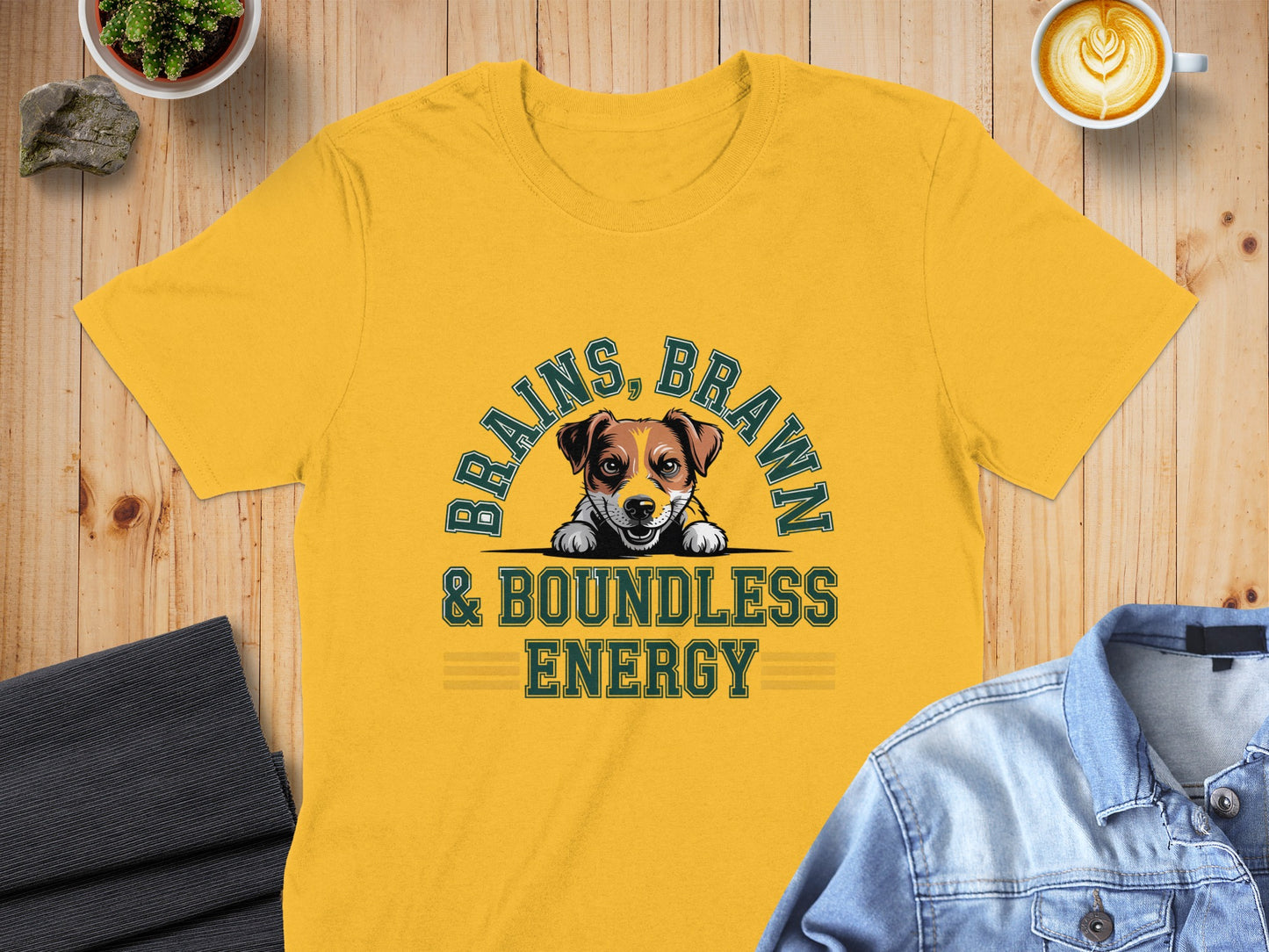 Brains Brawn and Boundless Energy Graphic T-shirt