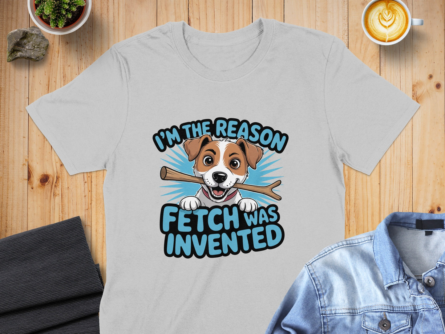 Adorable Dog Fetch Was Invented Graphic T-shirt product