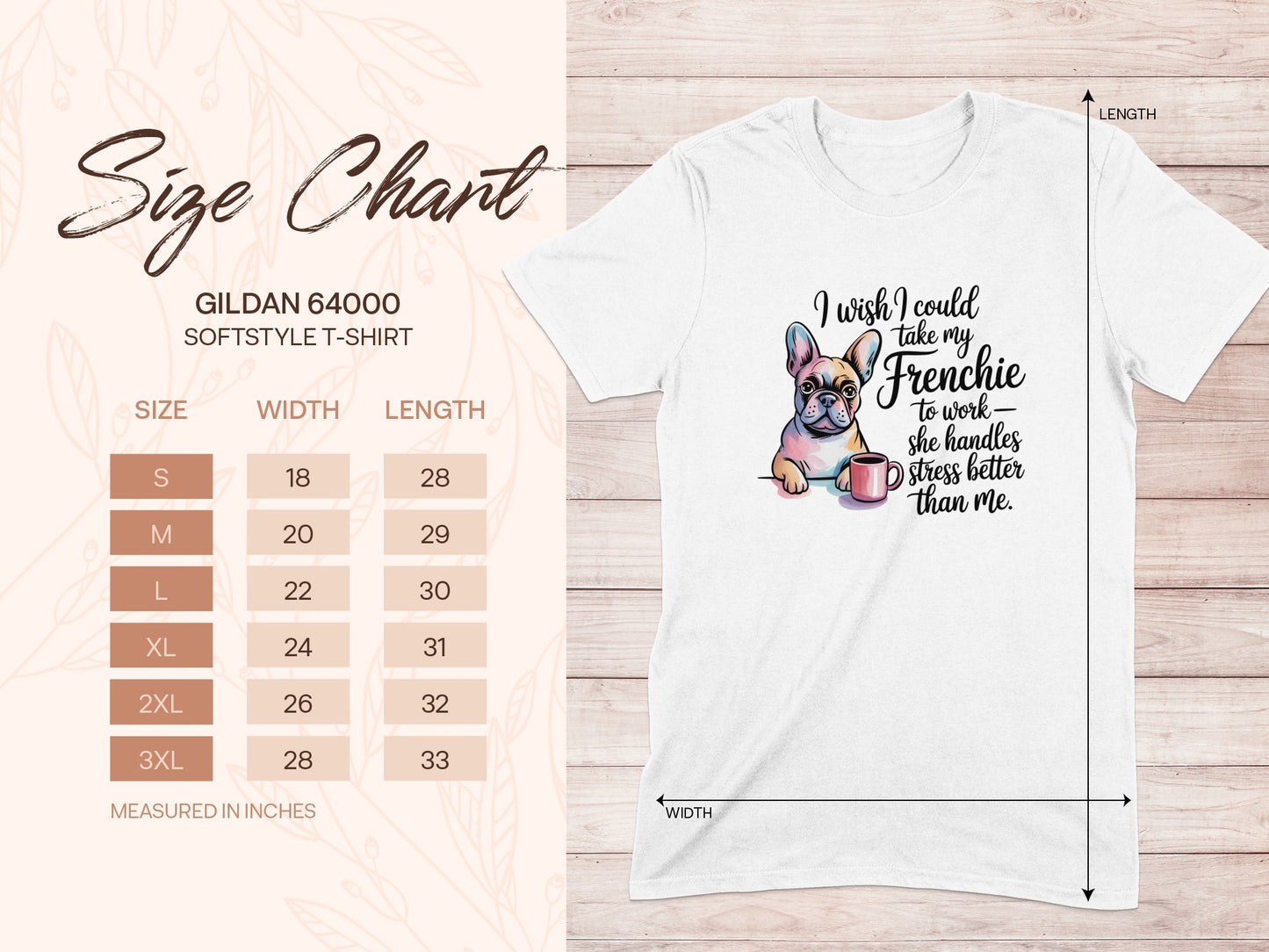 I Wish I Could Take My Frenchie T Shirt Product Type
