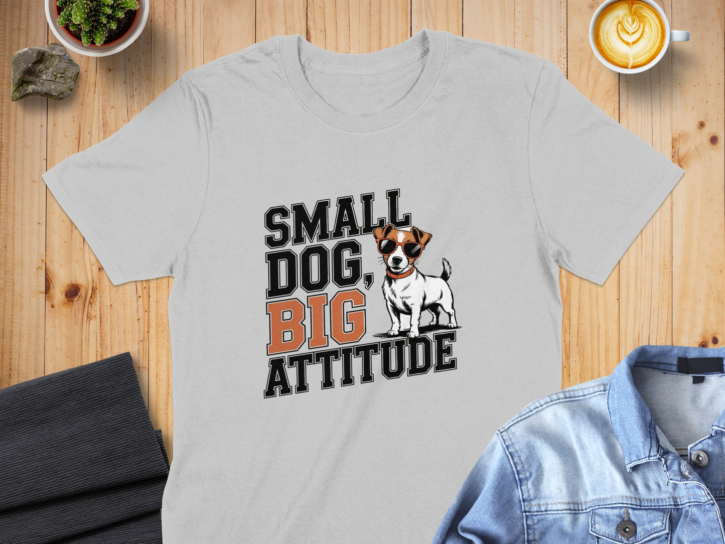 Small Dog Big Attitude Graphic T-Shirt product type