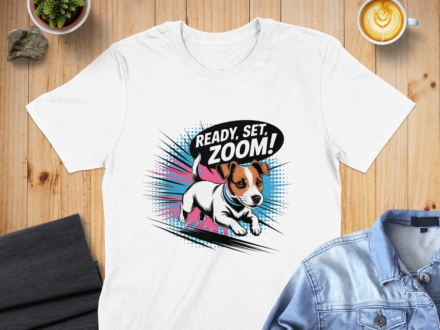 Ready Set Zoom with Cute Dog Graphic T-Shirt product type