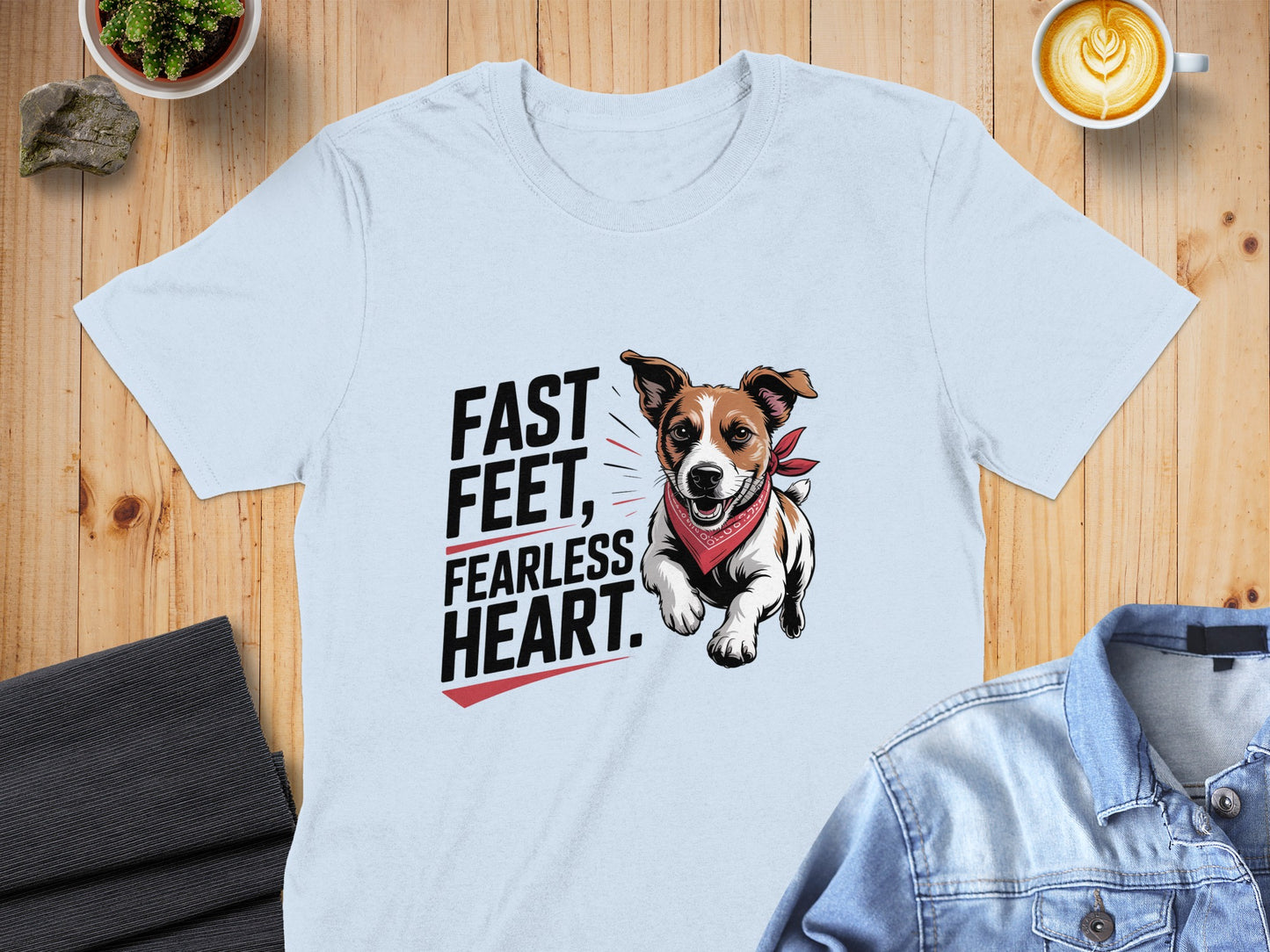 Energetic Jack Russell Terrier Fast Feet Graphic T-shirt Product