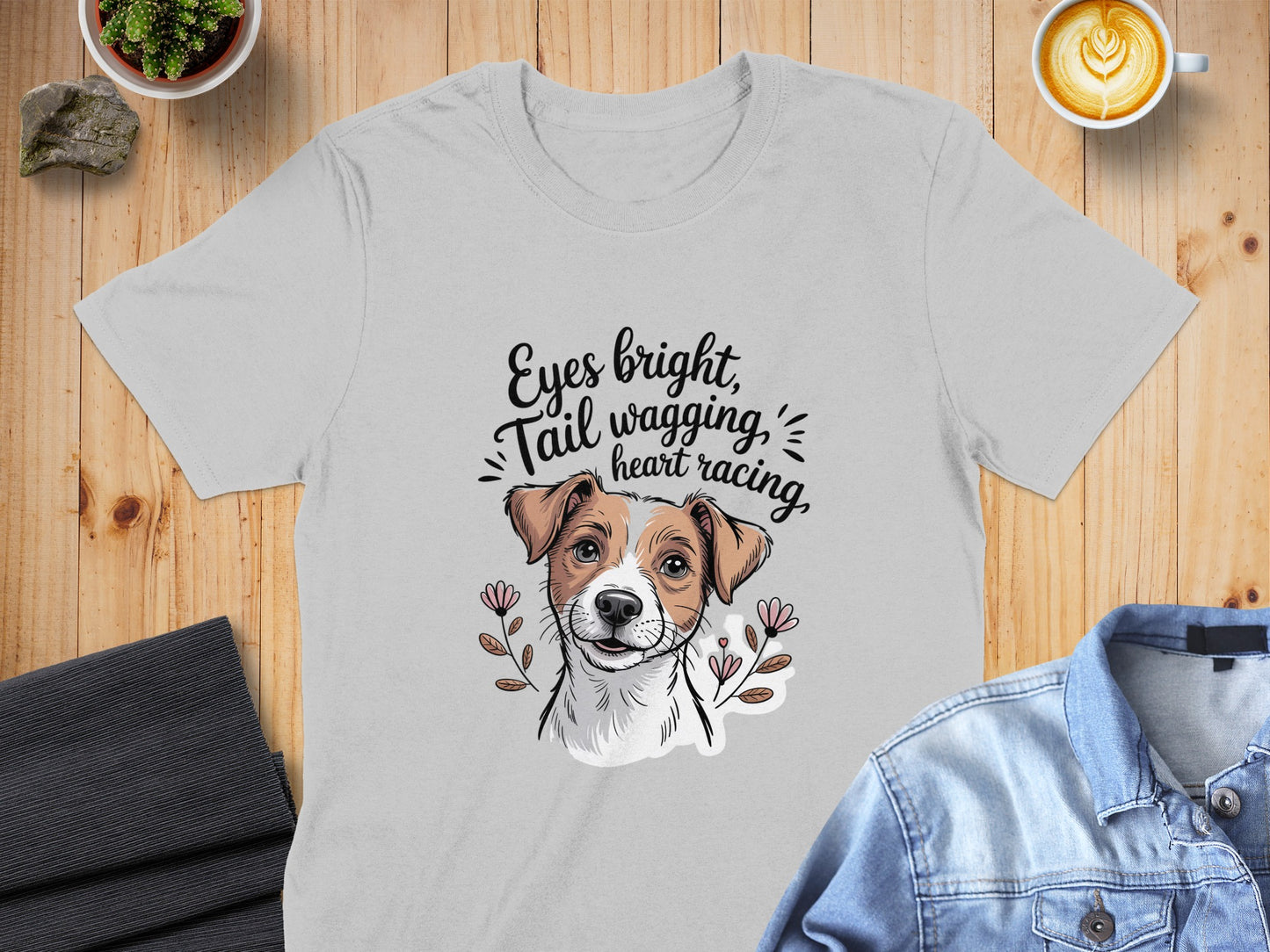 Eyes Bright Tail Wagging Heart Racing Dog product