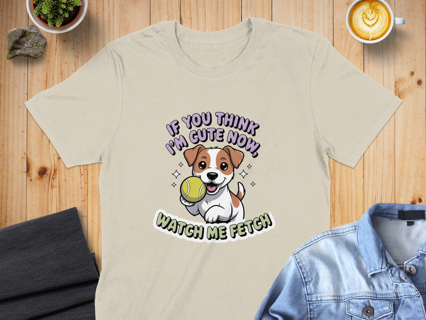 Adorable Dog with Tennis Ball Graphic T-Shirt product