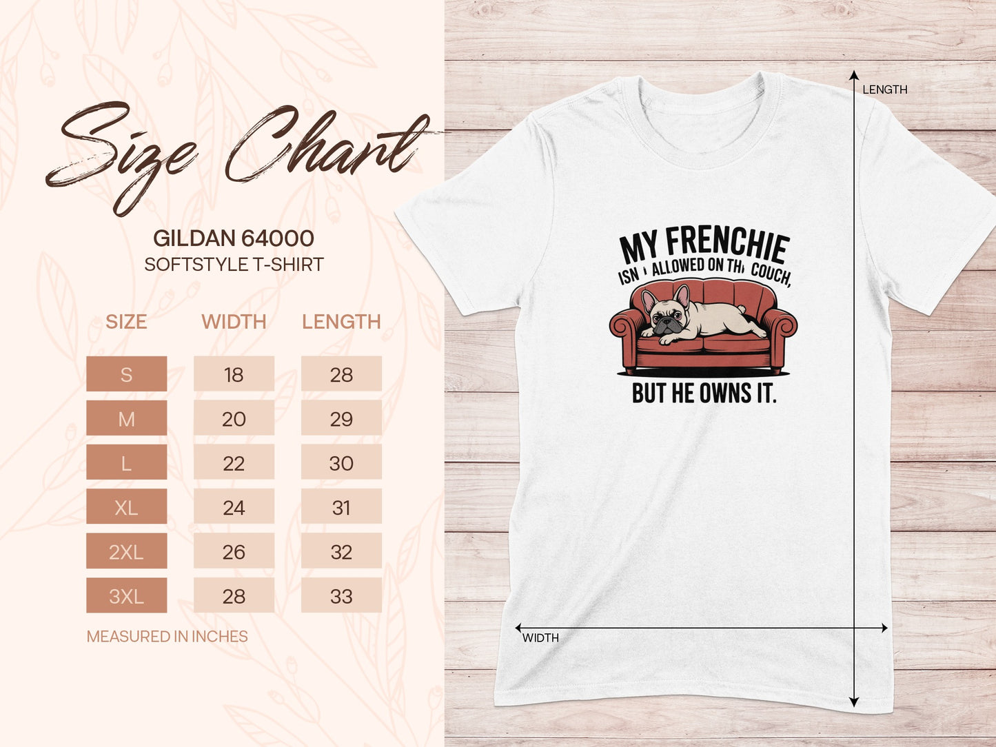 My Frenchie Owns It Fun Graphic T-shirt product