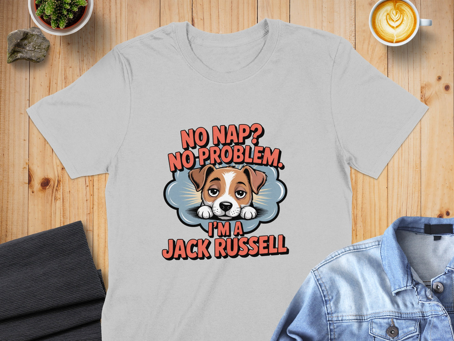 Funny Jack Russell Dog No Nap No Problem T-Shirt product