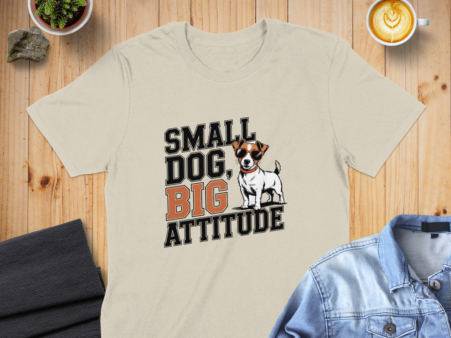 Small Dog Big Attitude Graphic Tee Shirt product type