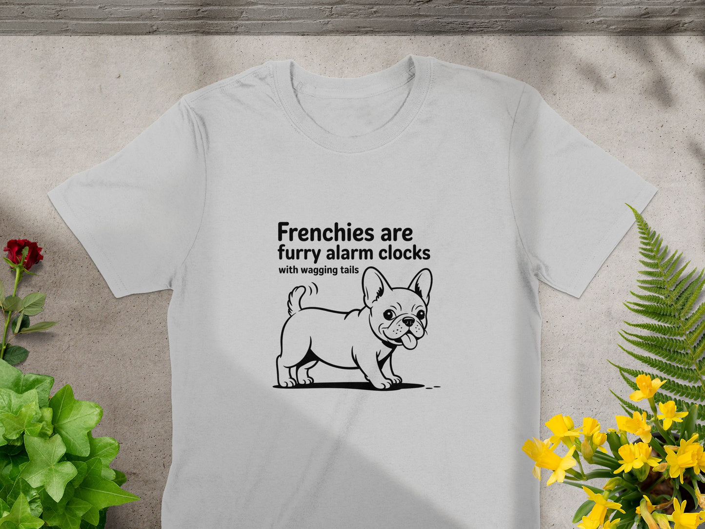 Frenchies are furry alarm clocks with wagging tails product type