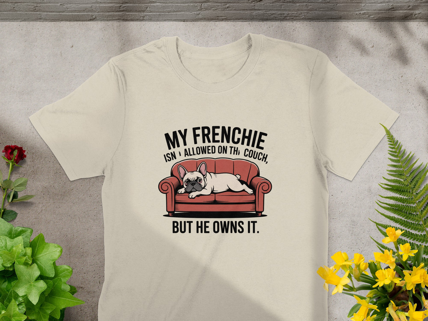 My Frenchie Owns The Couch Graphic Tee product type