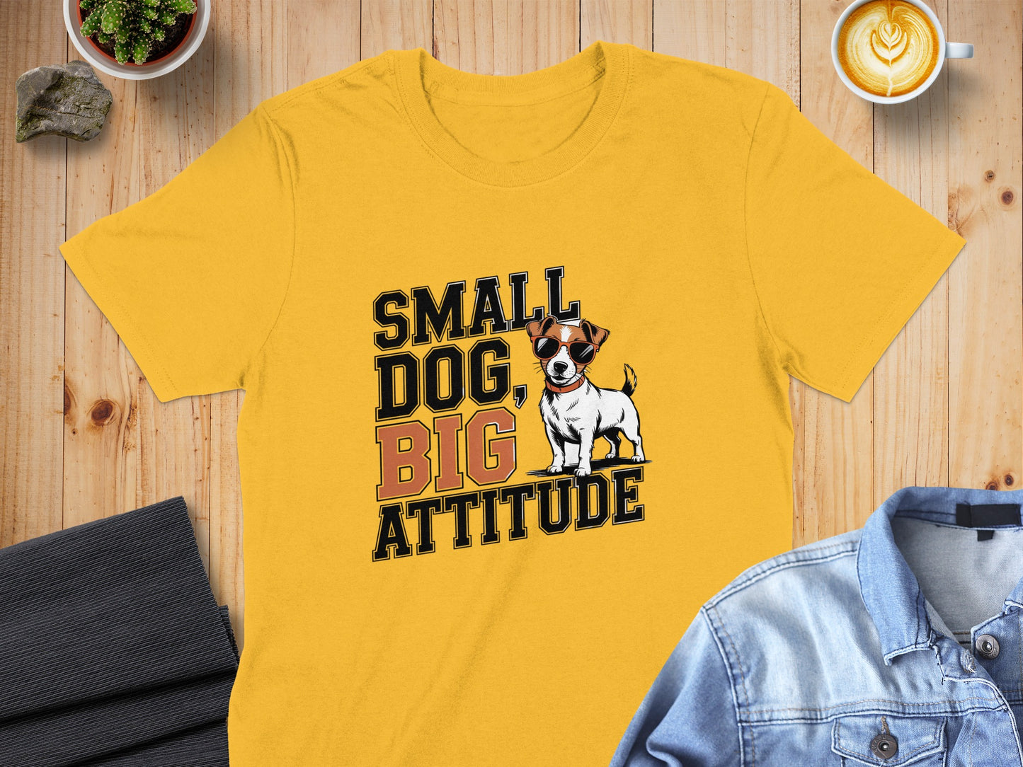 Small Dog Big Attitude Graphic T-Shirt product type