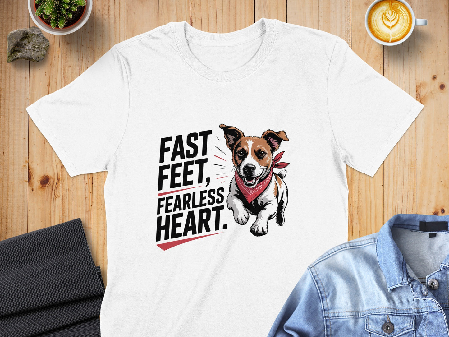 Fast Feet Fearless Heart Adorable Dog T-Shirt product