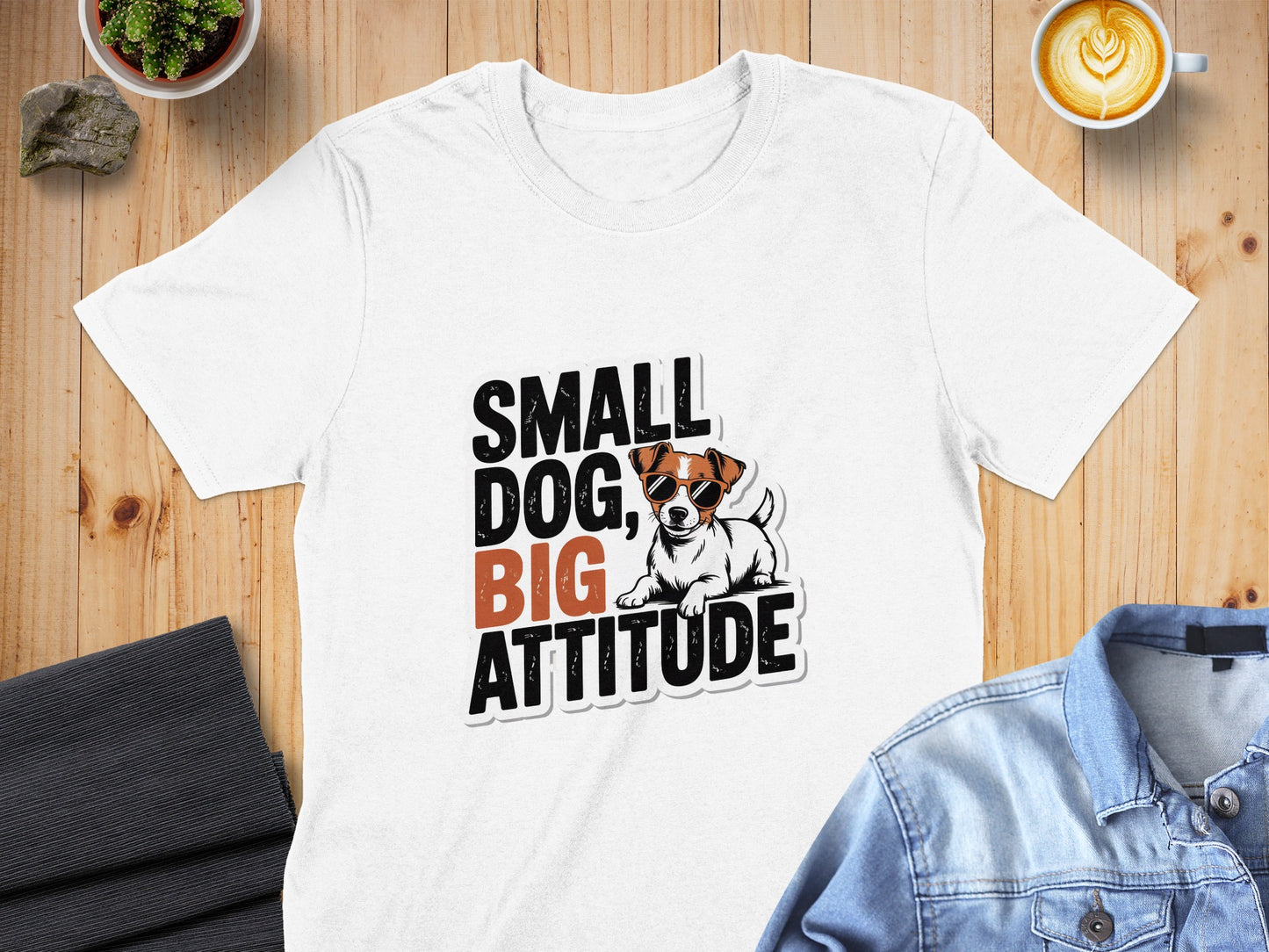 Small Dog Big Attitude Graphic T-Shirt product type