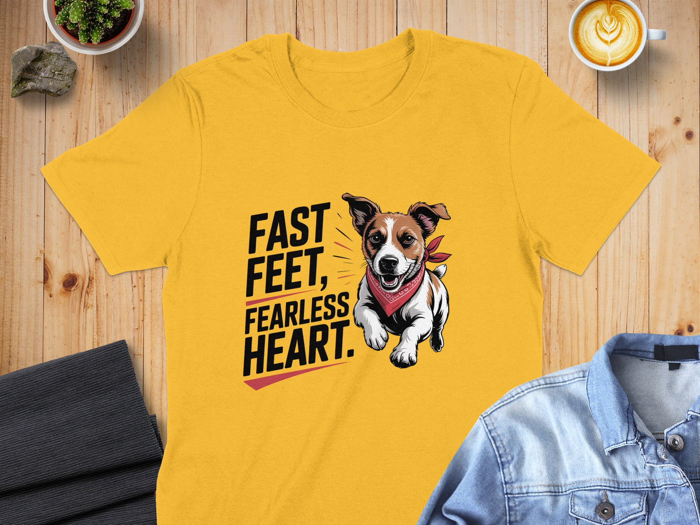 Fast Feet Fearless Heart Dog Graphic T-shirt product type