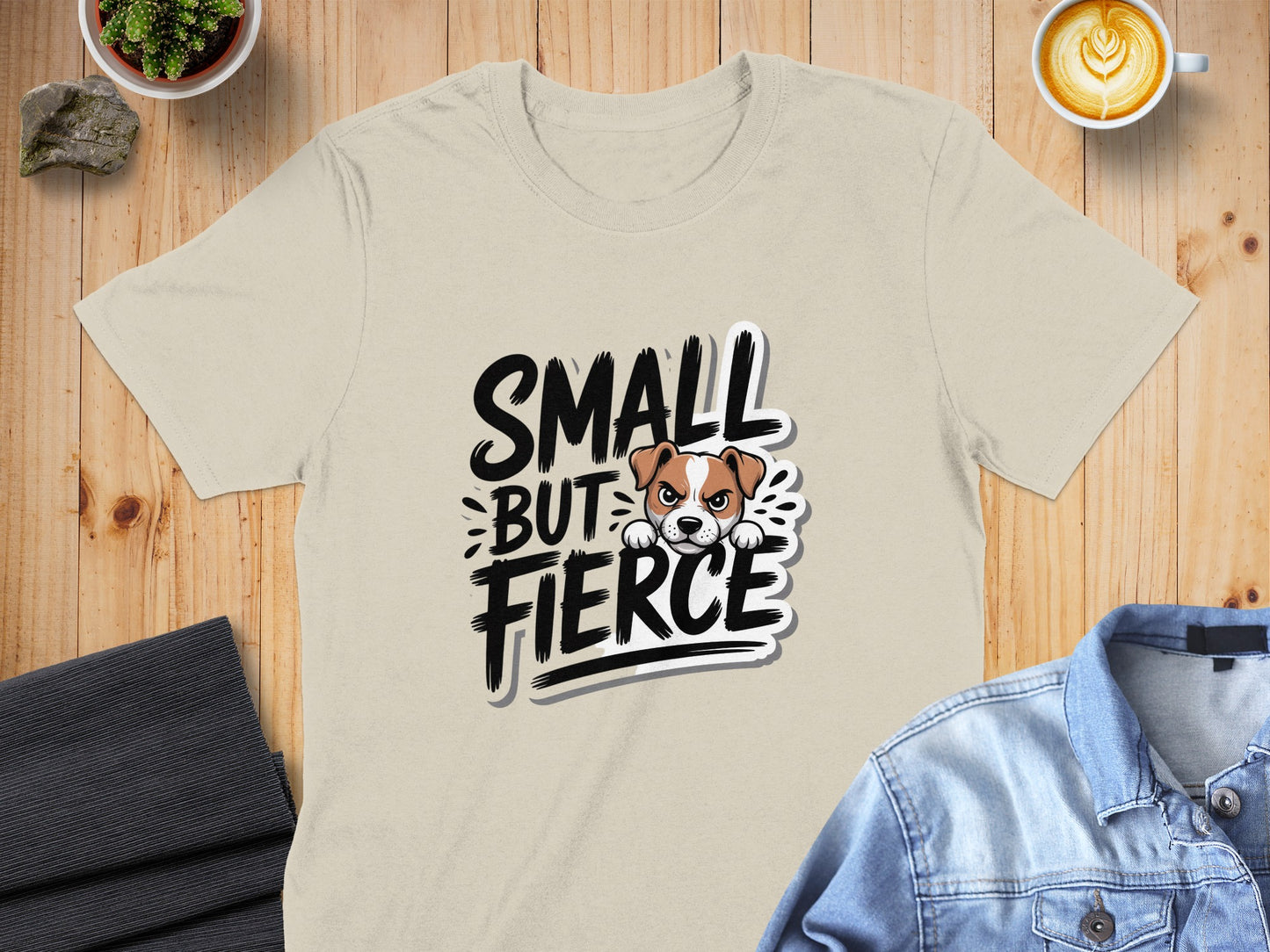 Small But Fierce Cute Dog Graphic T-shirt product type