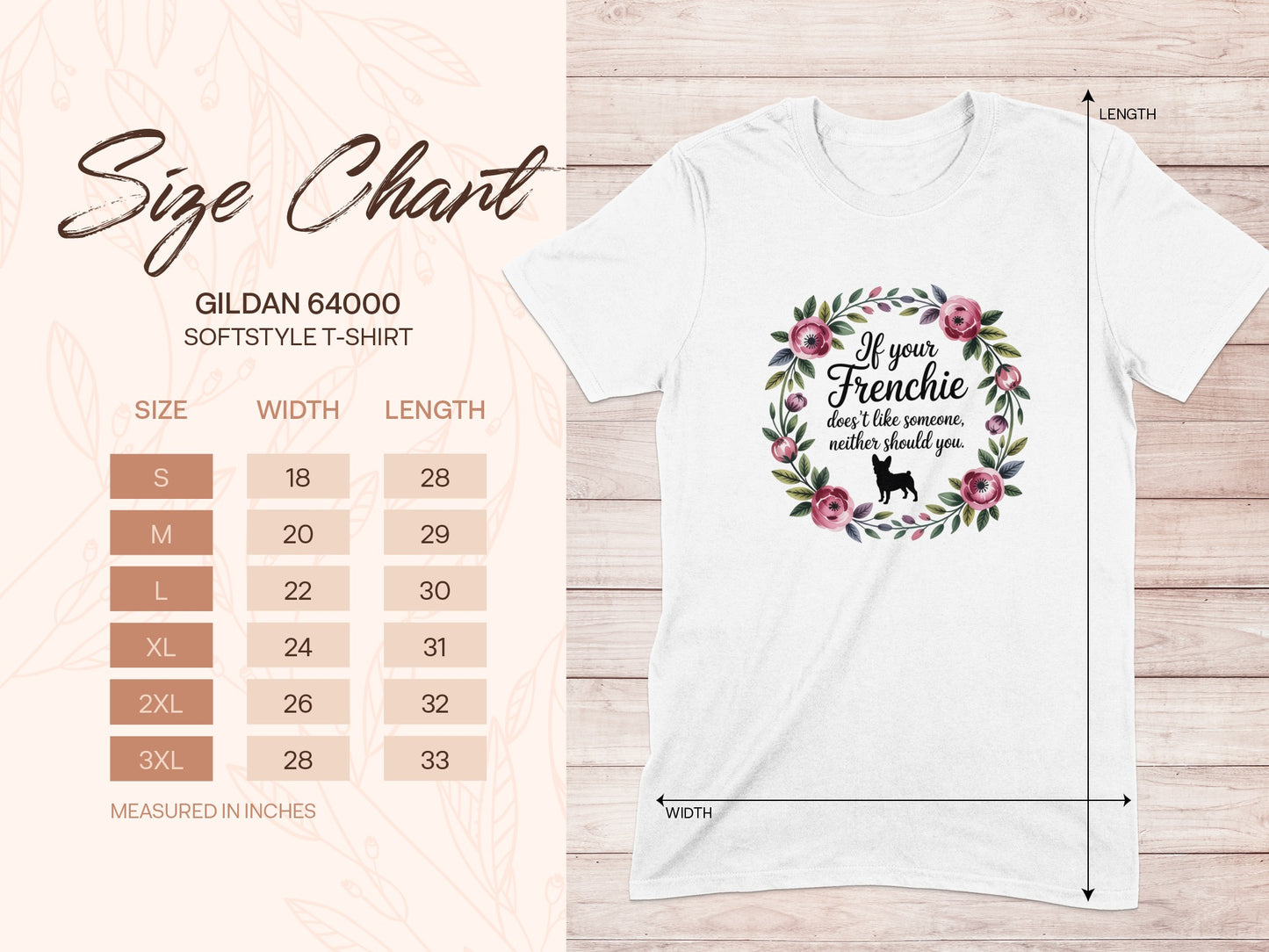 Frenchie Floral Wreath Softstyle T-shirt product