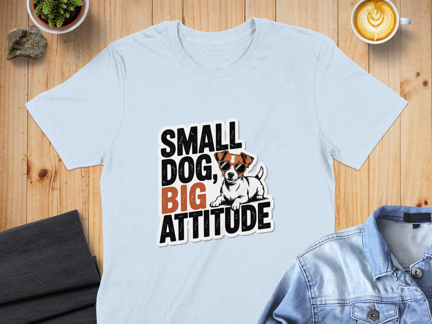 Small Dog Big Attitude Graphic Tee Shirt product