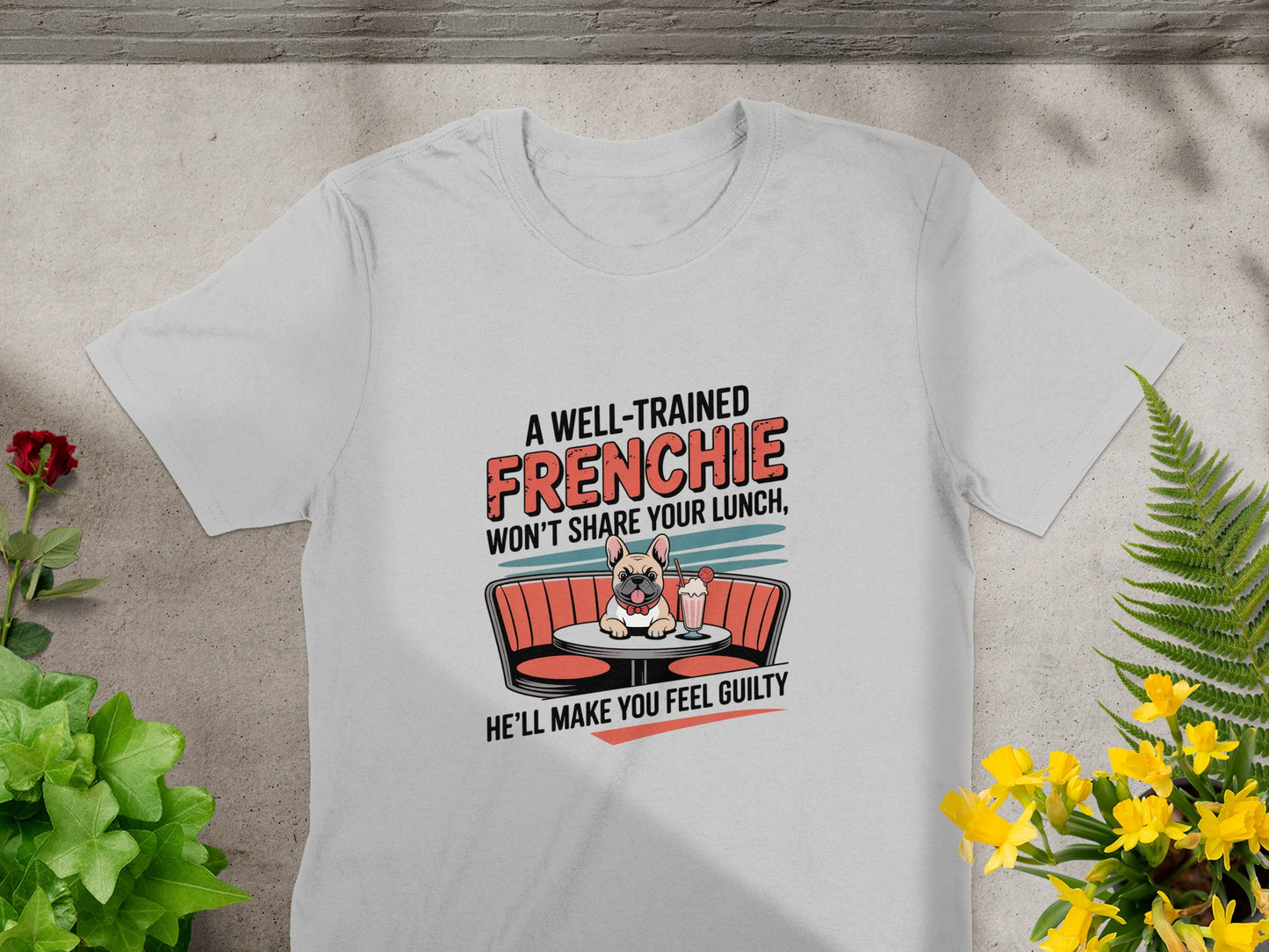 A Well-Trained Frenchie Graphic Tee Shirt product