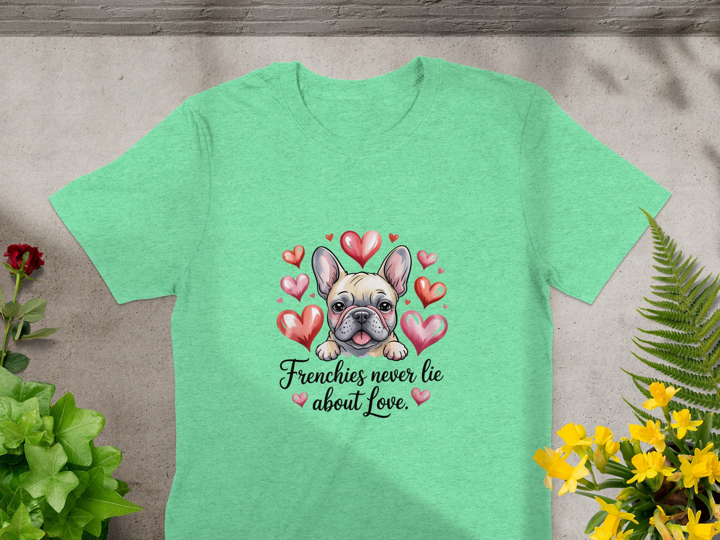 Frenchies Never Lie About Love Graphic Tee product