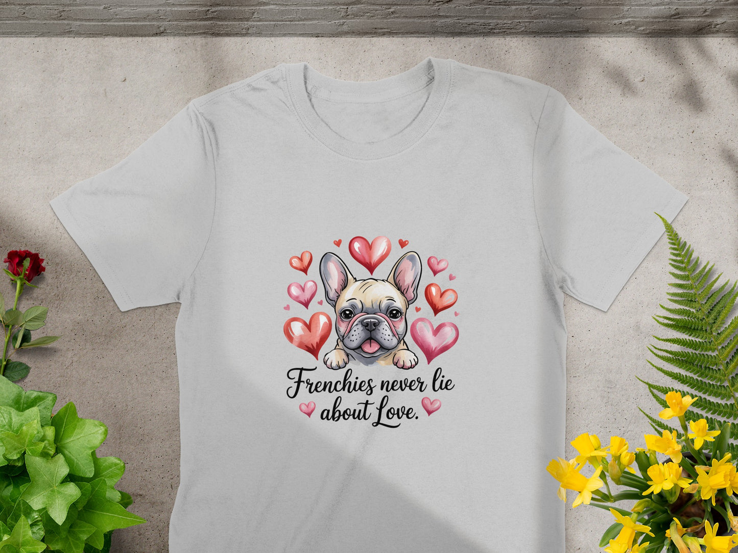 Frenchies Never Lie About Love Heart T-shirt product