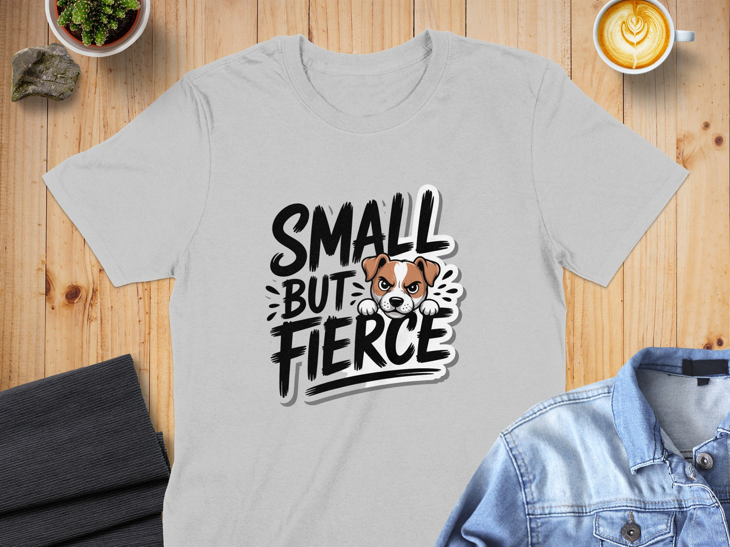 Small But Fierce Cute Dog Graphic T-Shirt product type