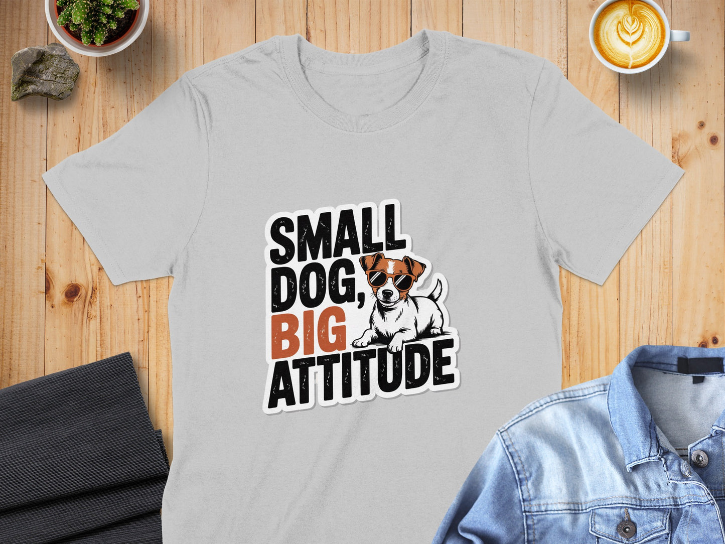 Small Dog Big Attitude Graphic Design T shirt product