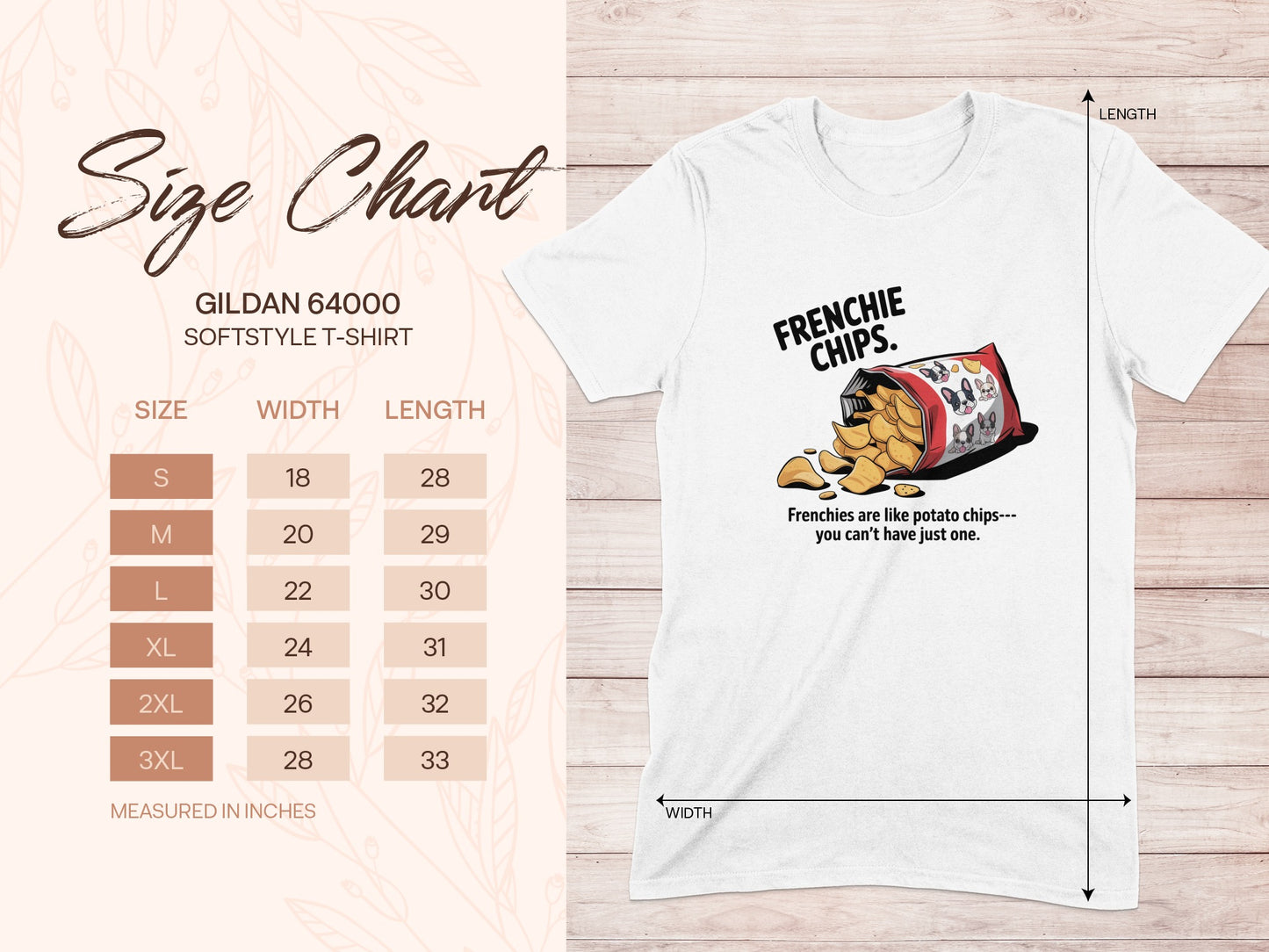 Frenchie Chips Funny Dog Graphic Tee product type