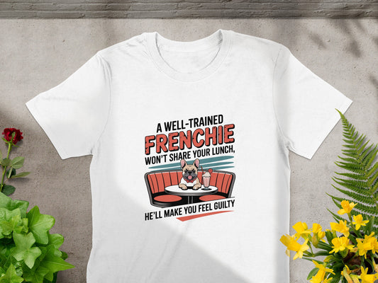 A Well-Trained Frenchie Won't Share Your Lunch T-shirt product