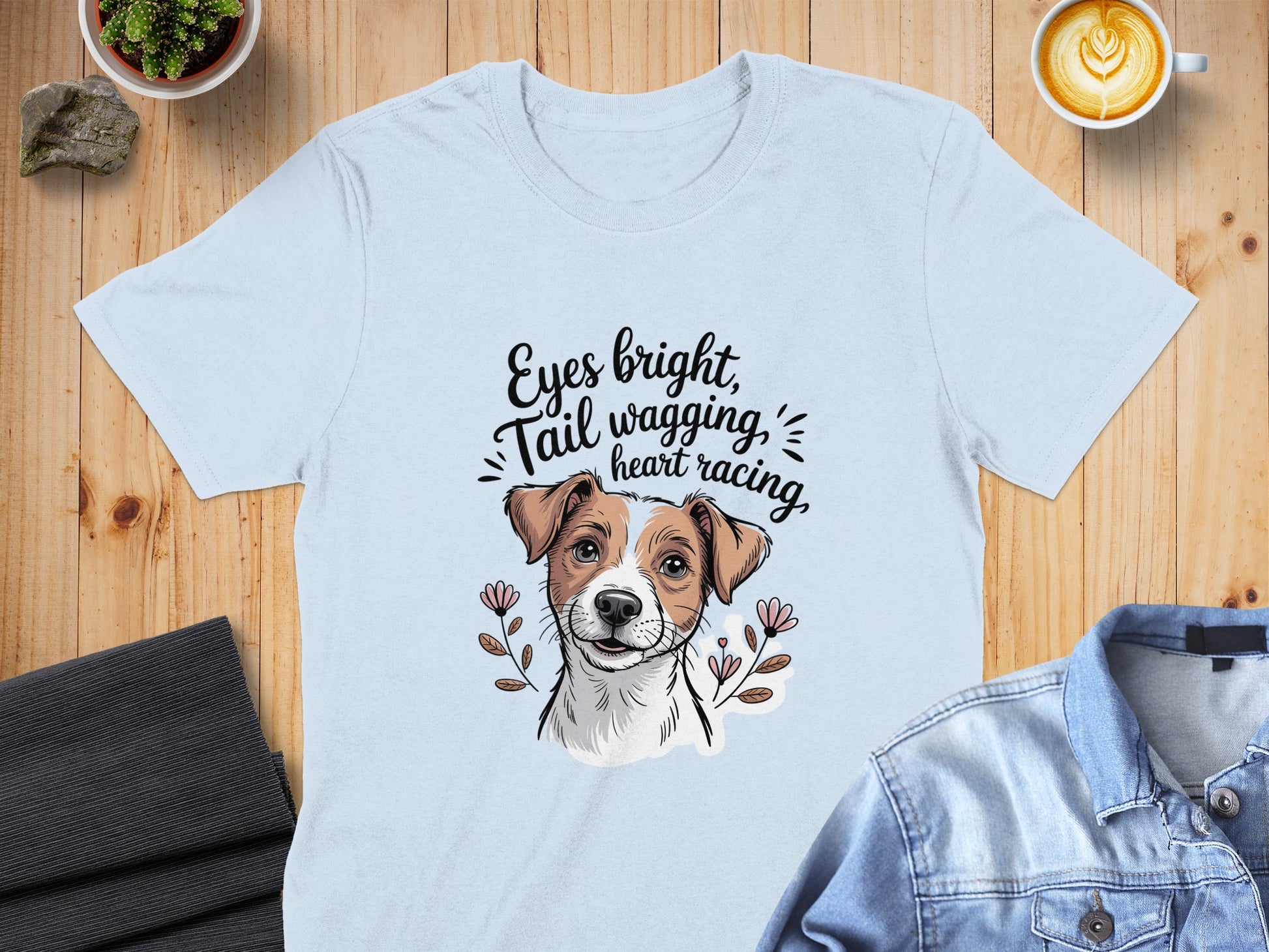 Eyes Bright Tail Wagging Heart Racing T-Shirt Product
