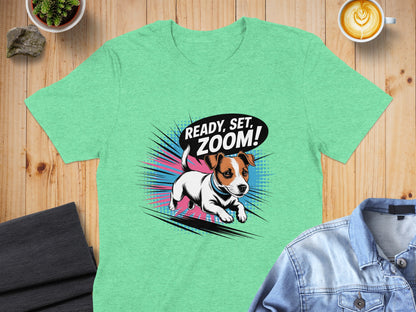 Ready Set Zoom Cute Cartoon Puppy T-Shirt product type