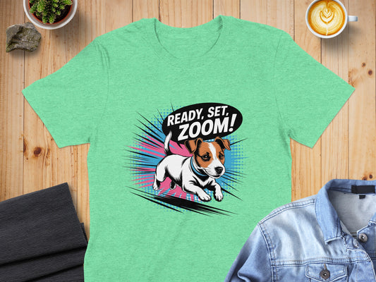 Ready Set Zoom Cute Cartoon Puppy T-Shirt product type