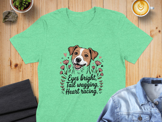 Eyes Bright Tail Wagging Heart Racing T-shirt product