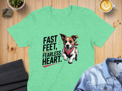 Fast Feet Fearless Heart Printed Green T-shirt product type
