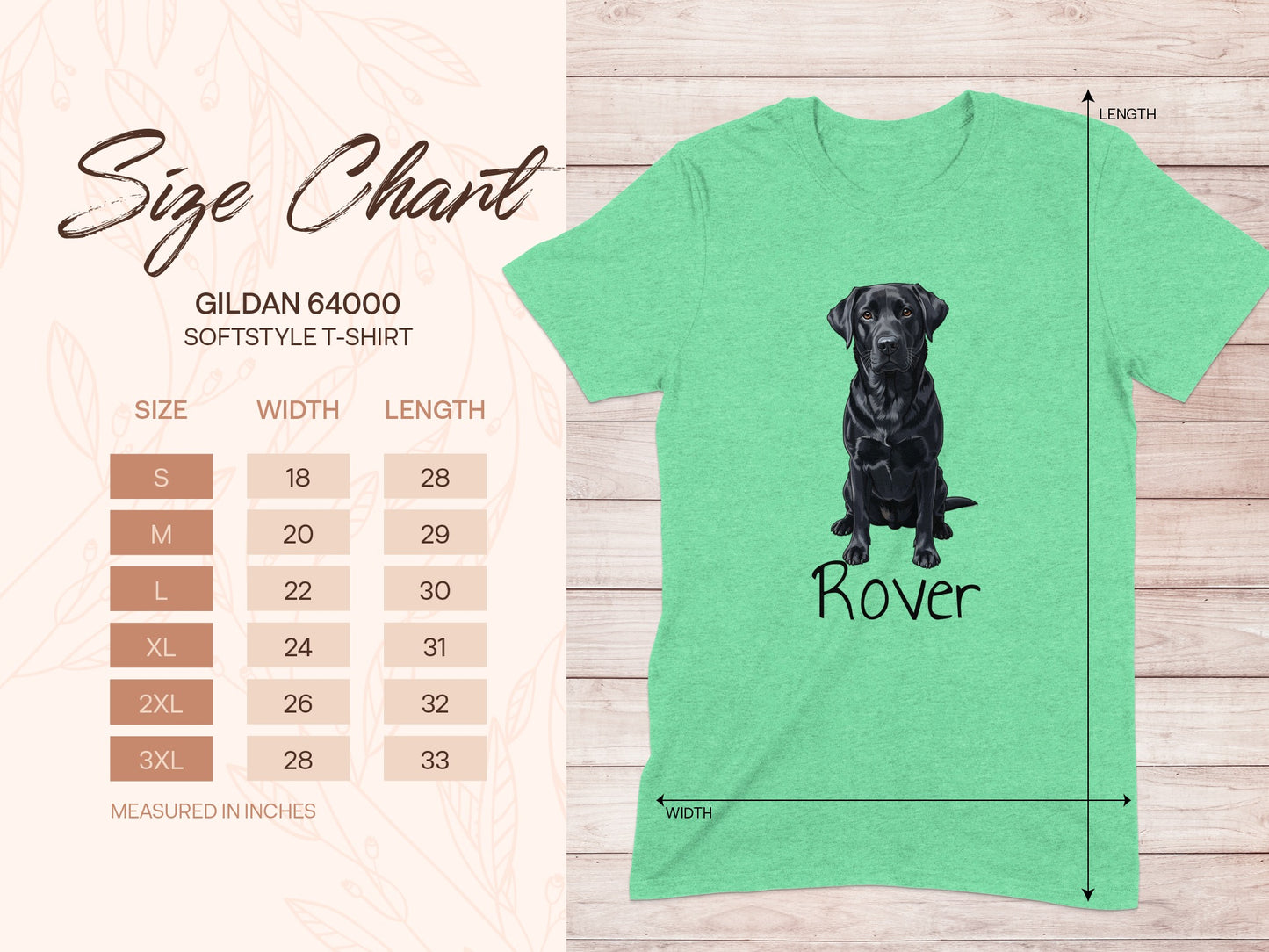 Rover Dog Print Green Softstyle T-shirt product type