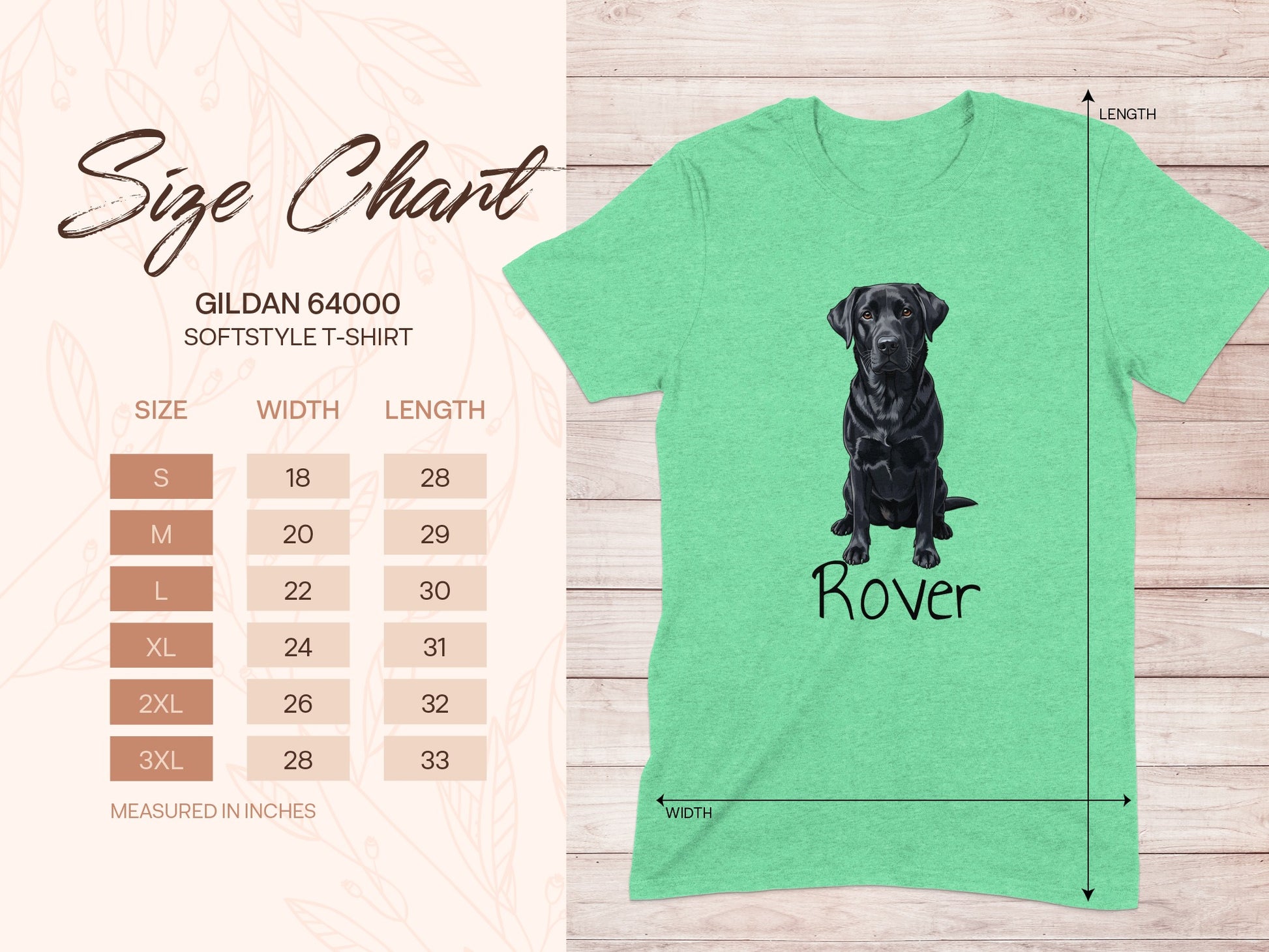 Rover Dog Print Green Softstyle T-shirt product type