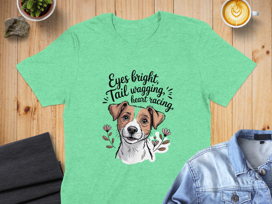 Eyes Bright Tail Wagging Heart Racing T-shirt product type