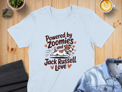 Powered by Zoomies and Jack Russell Love TShirt product