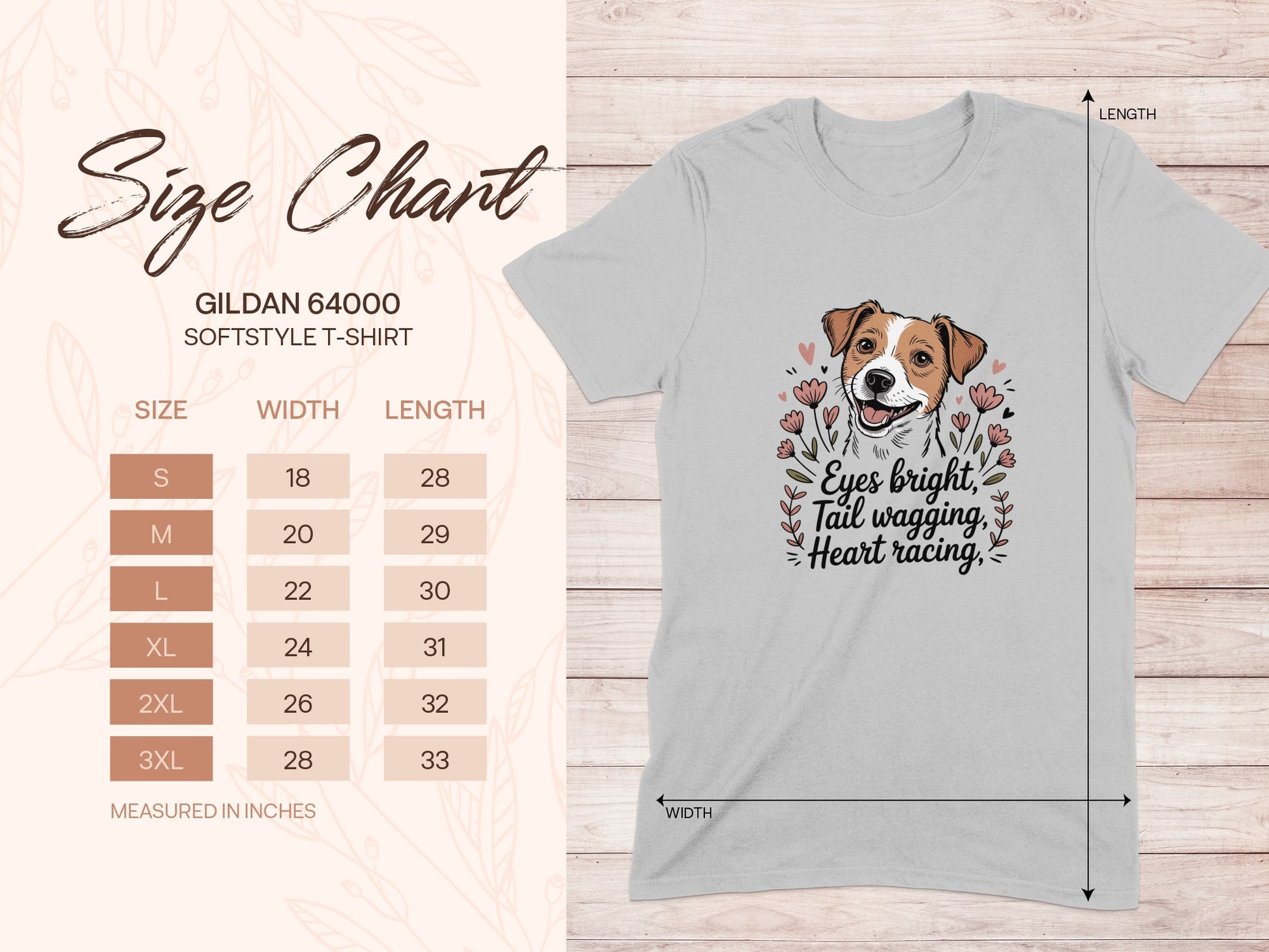 Live Bright Tail Wagging Heart Racing T-shirt product