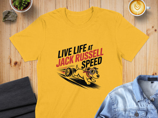 Live Life at Jack Russell Speed Graphic T-Shirt product