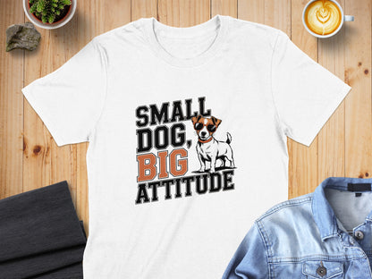 Small Dog Big Attitude Graphic Print T-shirt product